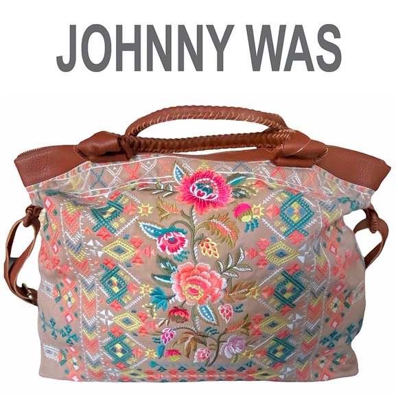 Johnny Was Handbags - Johnny Was Embroidered Overnight Tote Bag